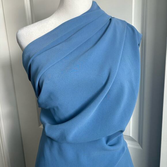 Elliatt Sky Blue Asymmetrical Mini Dress - Picture 7 of 15